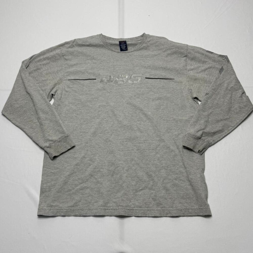 Tommy Jeans Y2K gray long sleeve shirt men’s XL spell out logo top